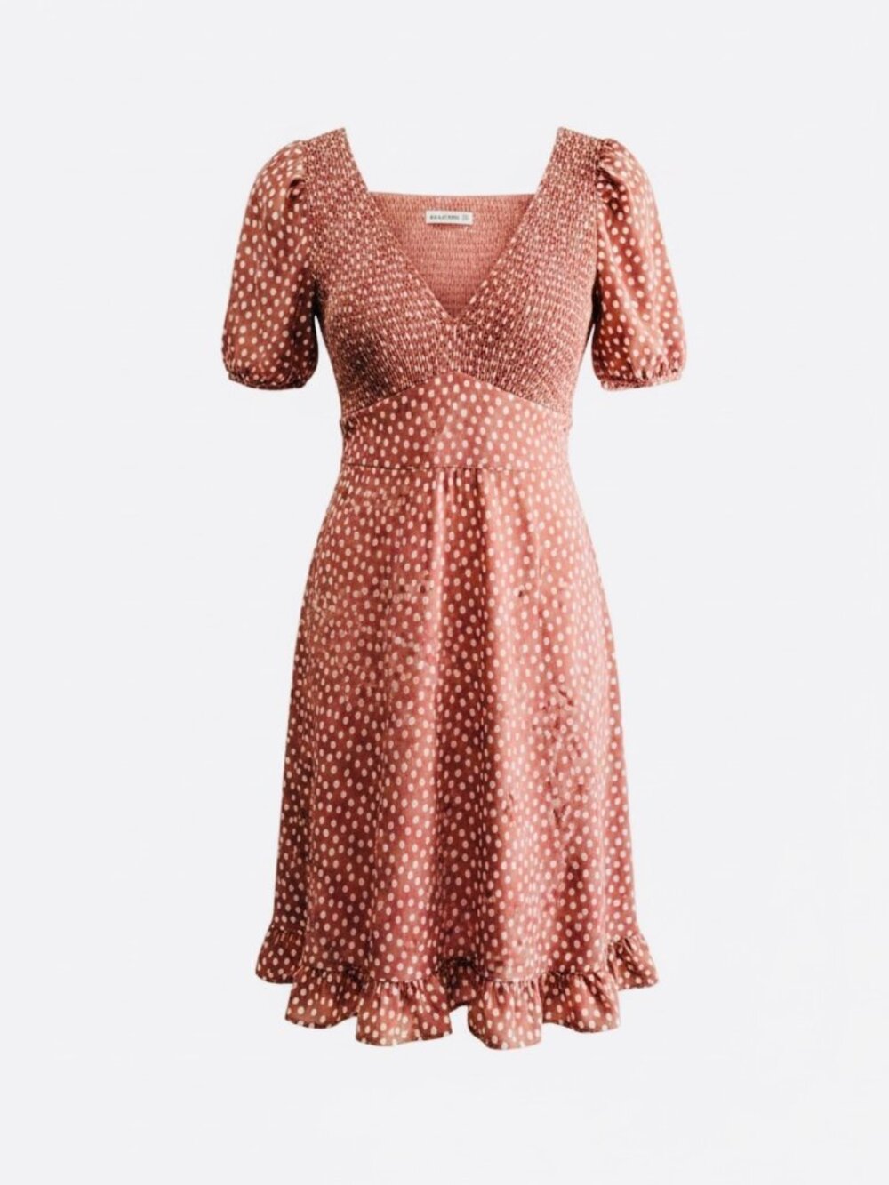 Abercrombie & Fitch Dusty Rose Polka Dot Mini Dress